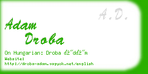 adam droba business card